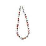 Necklace By Mariana Woman Chic Pink and White and Clear Swarovski Crystals
