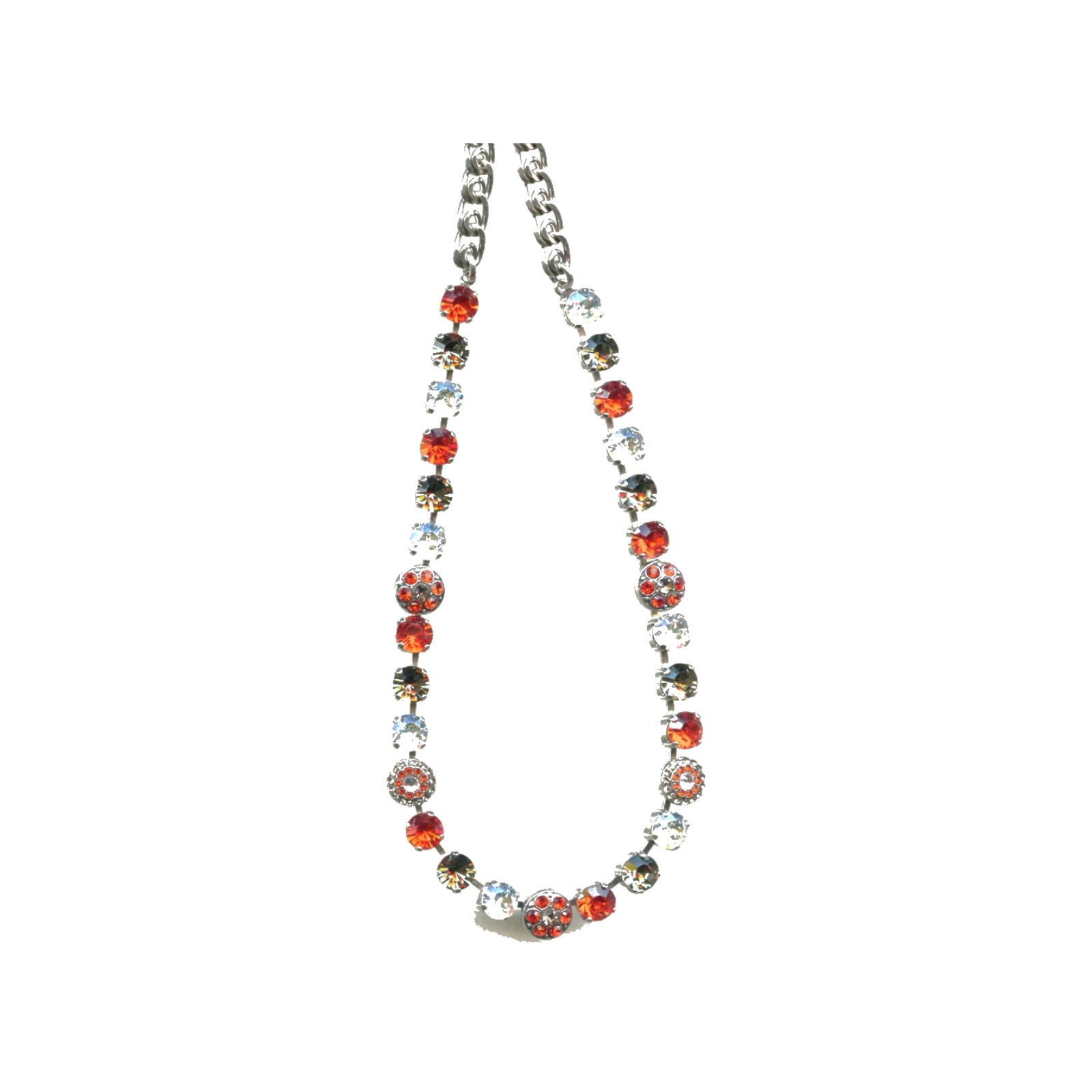 N-3044-1-23620-SP Necklace By Mariana Woman Chic Pink and White and Clear Swarovski Crystals - Image 1