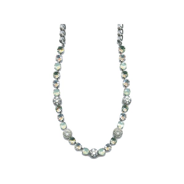 Necklace By Mariana Woman Timeless white and Opal and Pink Swarovski Crystals