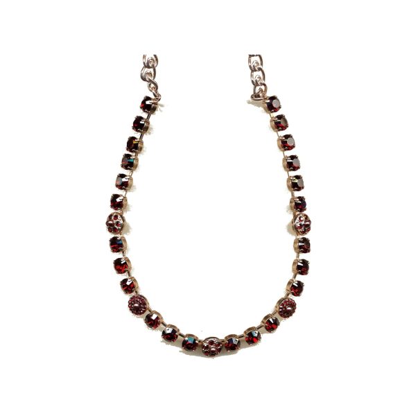 Necklace By Mariana Woman Vibrant Garnet Swarovski Crystals