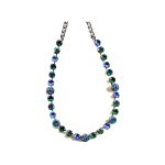 Necklace By Mariana Woman Charming Capri Blue and Emerald Swarovski Crystals