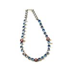 Necklace By Mariana Woman Red Coral and Pacific Opal and Swarovski Crystals