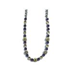 Necklace By Mariana Woman Graceful Purple Velvet and Jonquil Swarovski Crystals