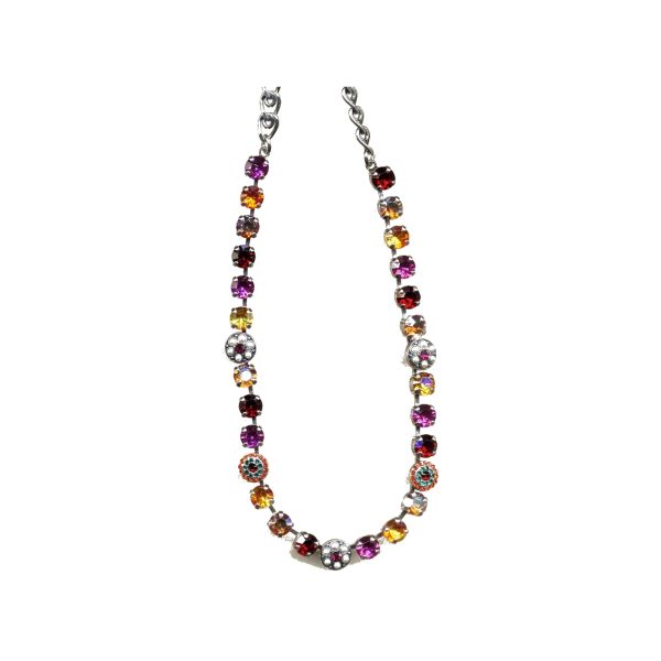 Necklace By Mariana Woman Elegant Light Amethyst and Siam Swarovski Crystals