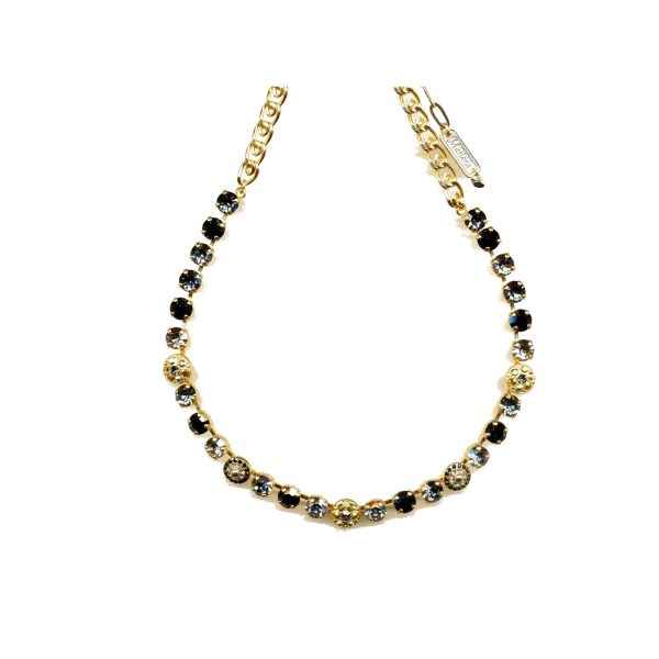 Necklace By Mariana Woman Chic Black and Crystal CosmoBlack Swarovski Crystals