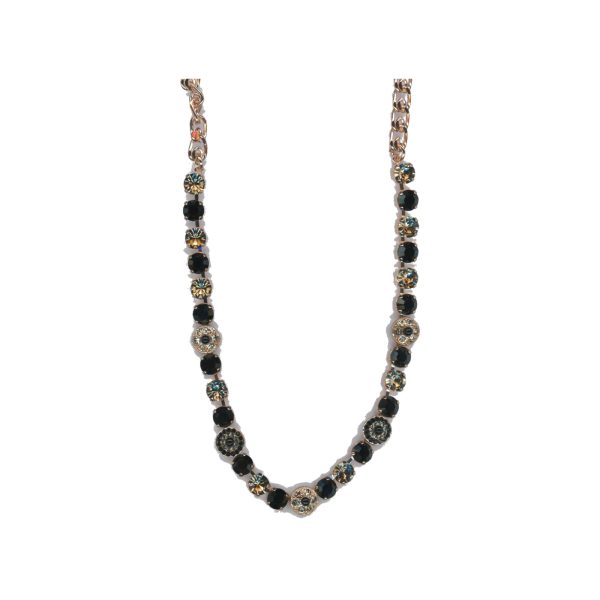 Necklace By Mariana Woman Fashionable Jet and Black Diamond Swarovski Crystals