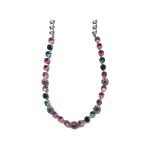 Necklace By Mariana Woman Beautiful Jet and Indian Pink Swarovski Crystals