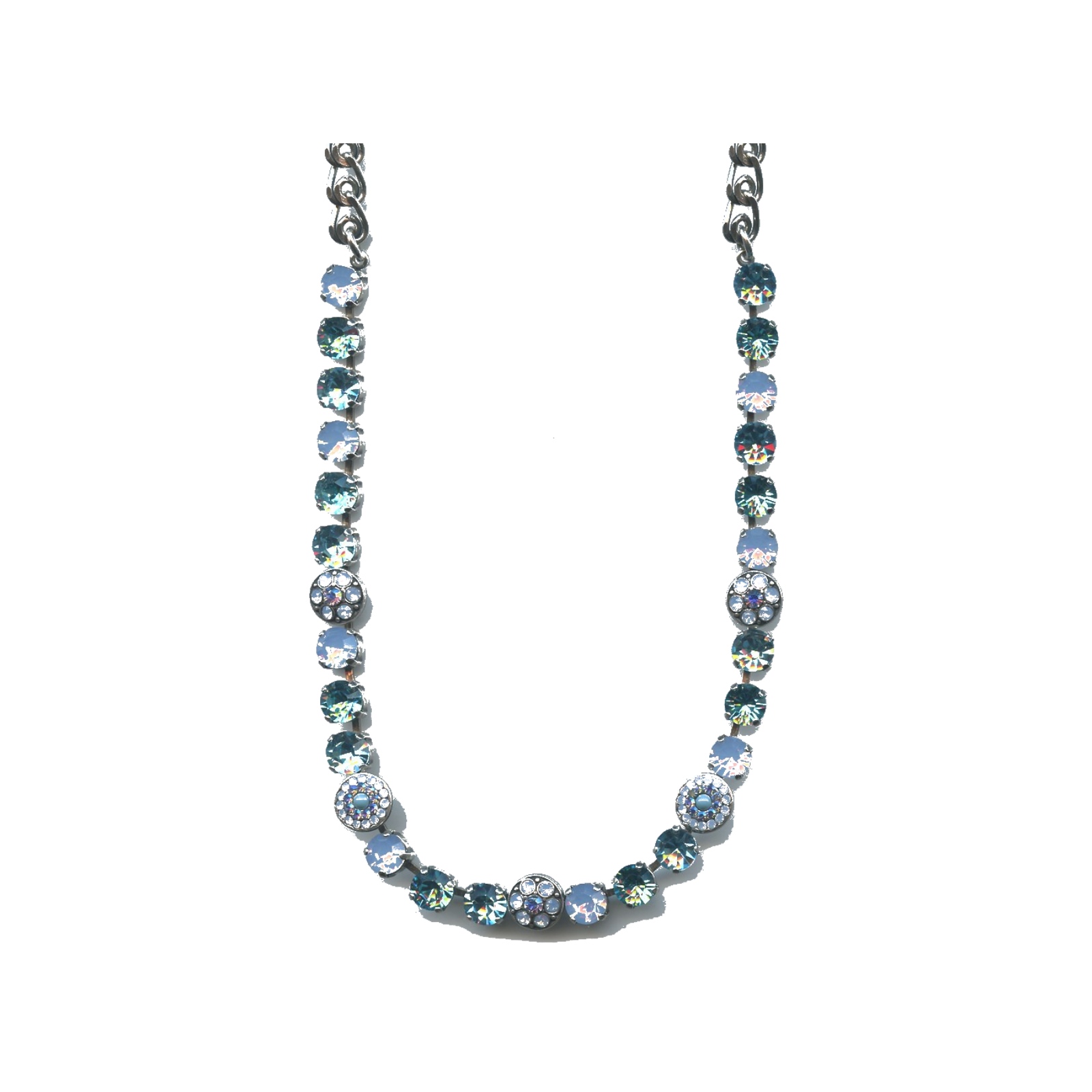 N-3044-1-285-1-SP Necklace By Mariana Woman Chic Aquamarine and Blue Opal Swarovski Crystals - Image 1