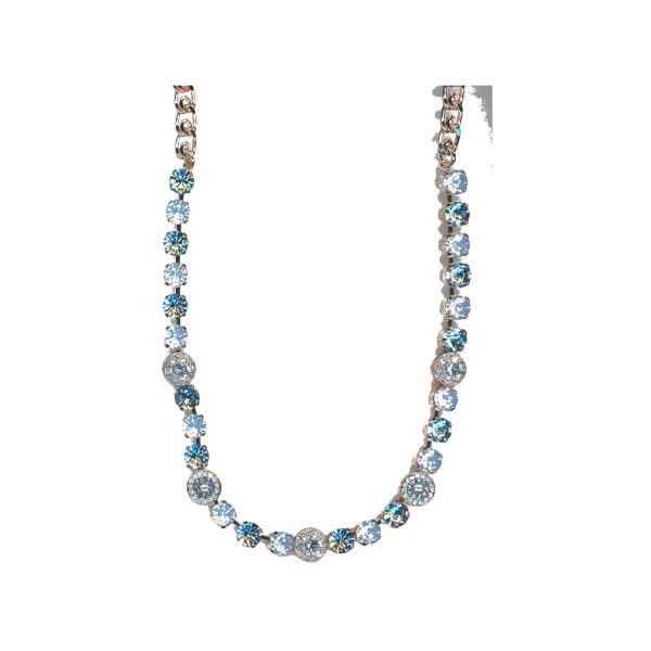 Necklace By Mariana Woman Lt.sapphire opal and Aquamarine Swarovski Crystals