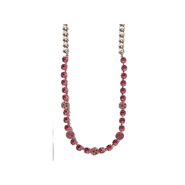 Necklace By Mariana Woman Exquisite Indian pink Swarovski Crystals