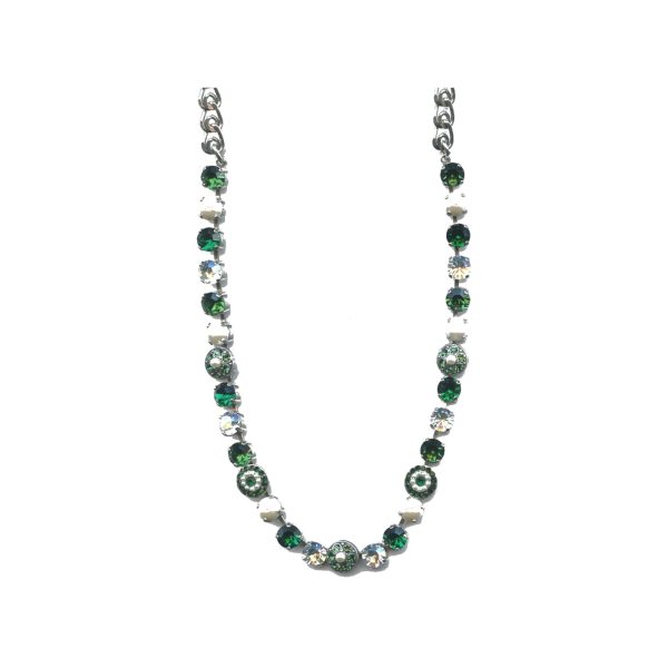Necklace By Mariana Woman Chic Clear and Opal and Emerald Swarovski Crystals