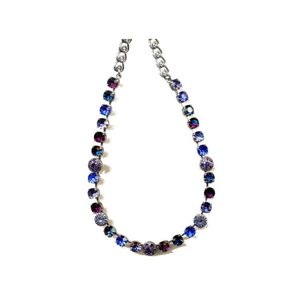 Necklace By Mariana Woman Lovely Capri Blue and Fuchsia Swarovski Crystals