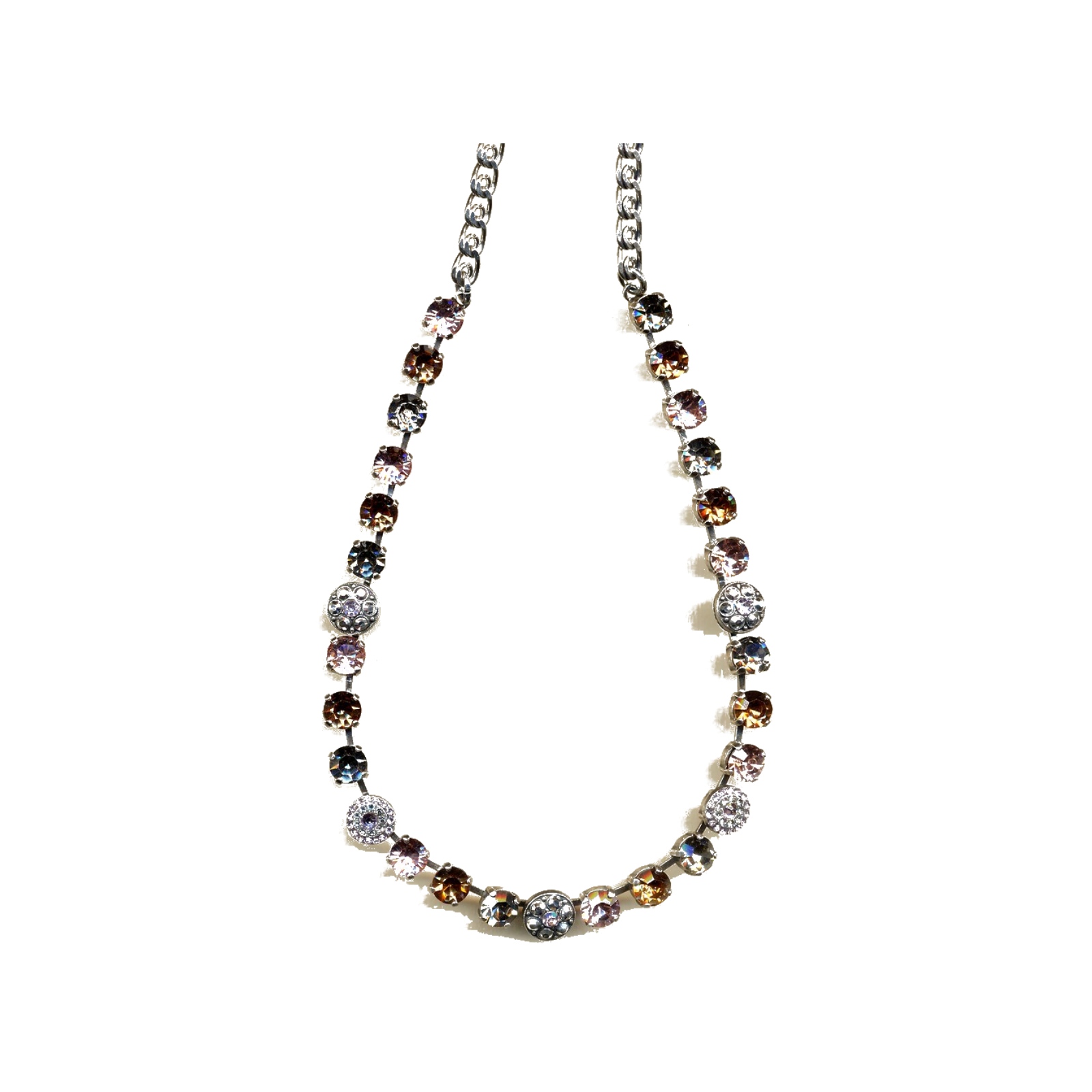 N-3044-1-3191-YG Necklace By Mariana Woman Black Diamond and Golden Shadow and Swarovski Crystals - Image 1