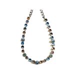 Necklace By Mariana Woman Chic Deep Purple and Magenta Pink Swarovski Crystals - Image 2