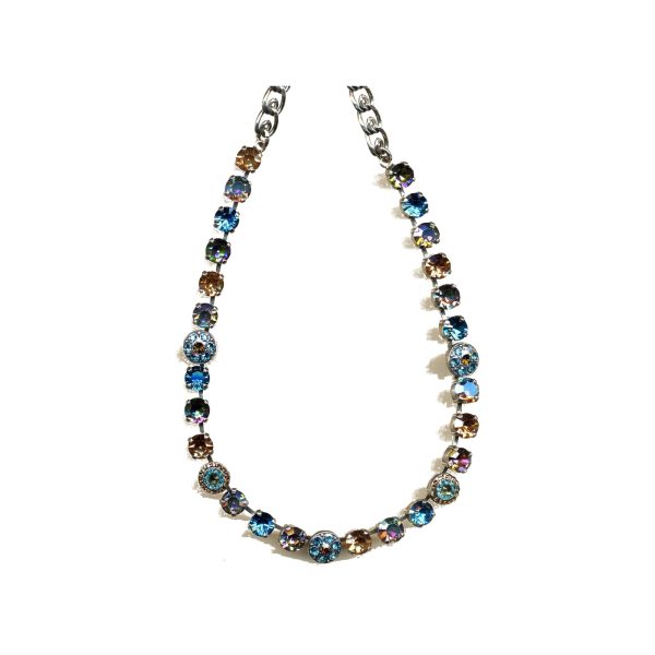 Necklace By Mariana Woman Chic Deep Purple and Magenta Pink Swarovski Crystals