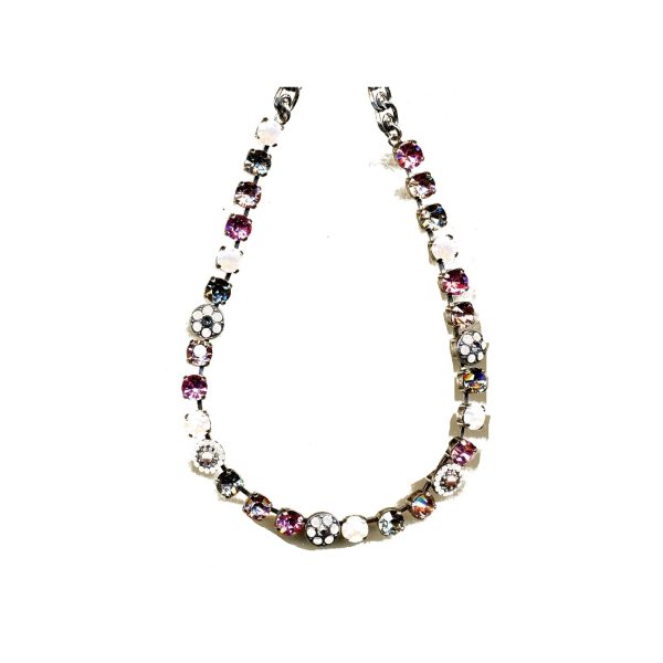 Necklace By Mariana Woman Soft Pale Pink and Lavender Pink Swarovski Crystals