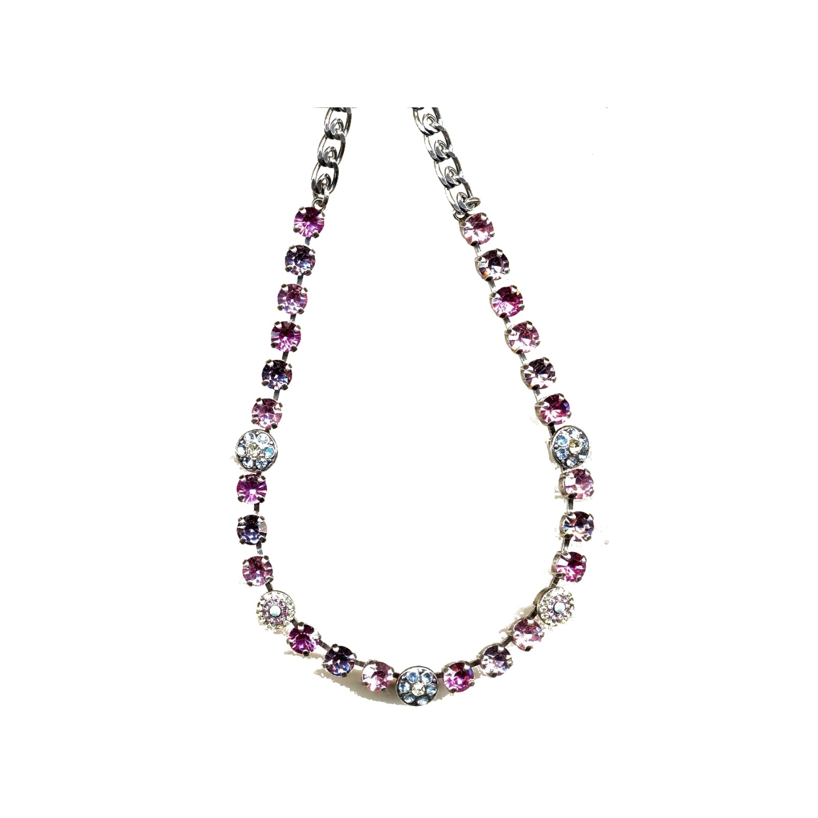 N-3044-1-323-YG Necklace By Mariana Woman Stylish Pastels and Pink Swarovski Crystals - Image 1