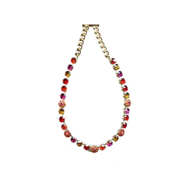 Necklace By Mariana Woman Beautiful Topaz and Hyacinth Swarovski Crystals