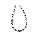 Necklace By Mariana Woman Shades of Blue and Champagne and Swarovski Crystals - Image 2