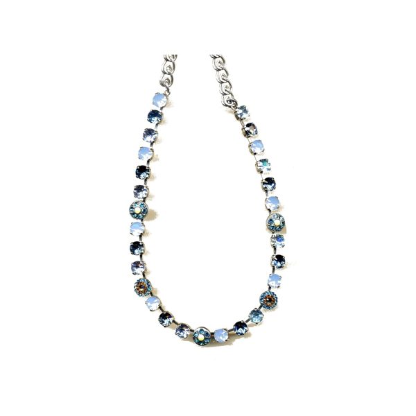 Necklace By Mariana Woman Delicate Blue Opal and Aqua and AB Swarovski Crystals
