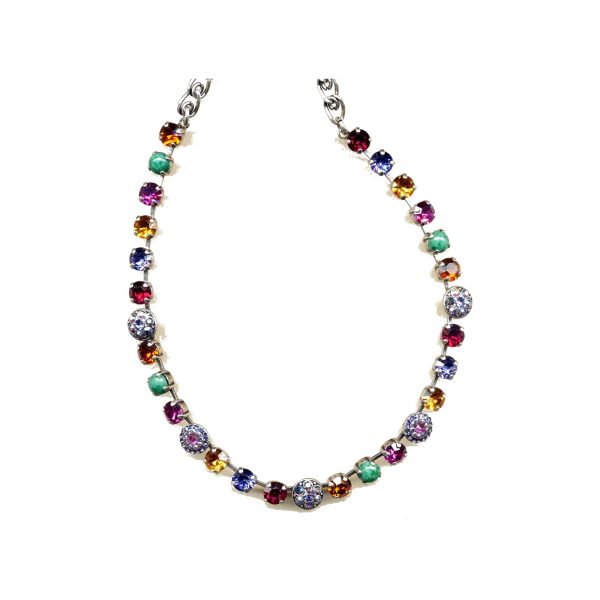 Necklace By Mariana Woman Romantic Peridot and Fuchsia Swarovski Crystals