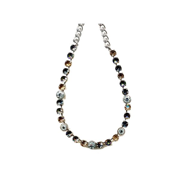 Necklace By Mariana Woman and Topaz shades and Silver Night Swarovski Crystals