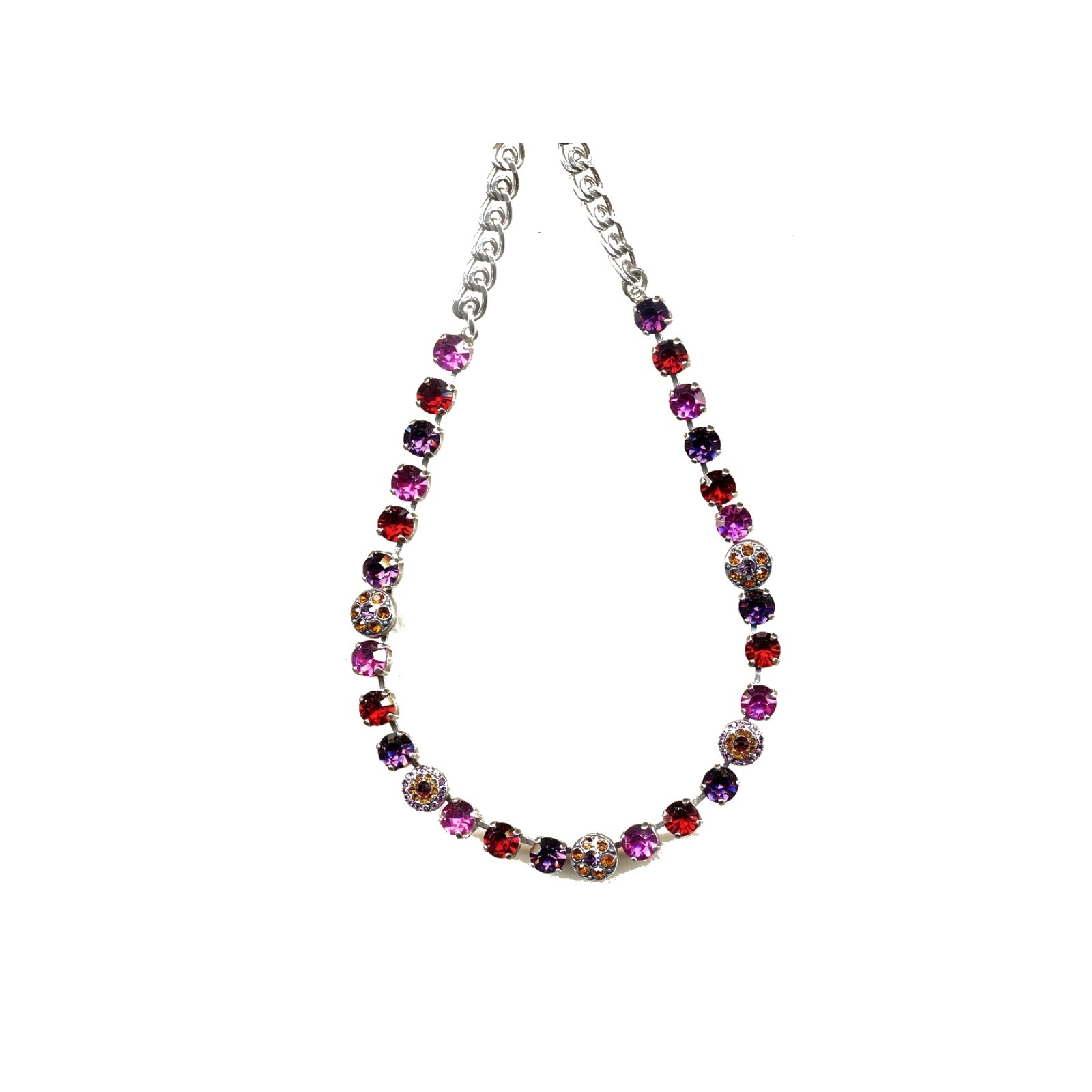 N-3044-1-3411-YG Necklace By Mariana Woman Refined Citrine and Purple Swarovski Crystals - Image 1