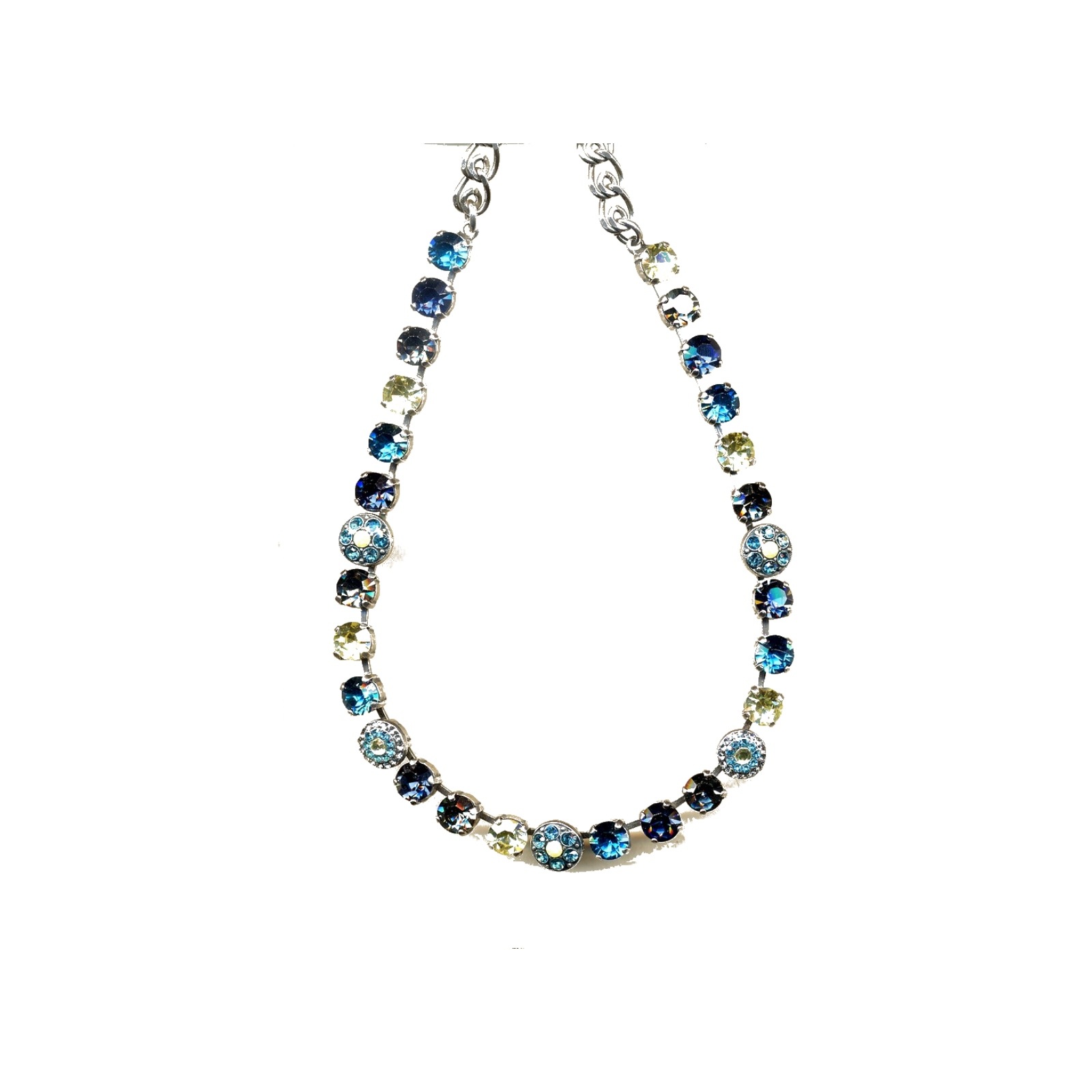 N-3044-1-3601-YG Necklace By Mariana Woman Eye-Catching Ruby Red and Black Swarovski Crystals - Image 1