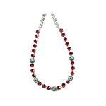 Necklace By Mariana Woman Striking Emerald and Siam and Clear Swarovski Crystals