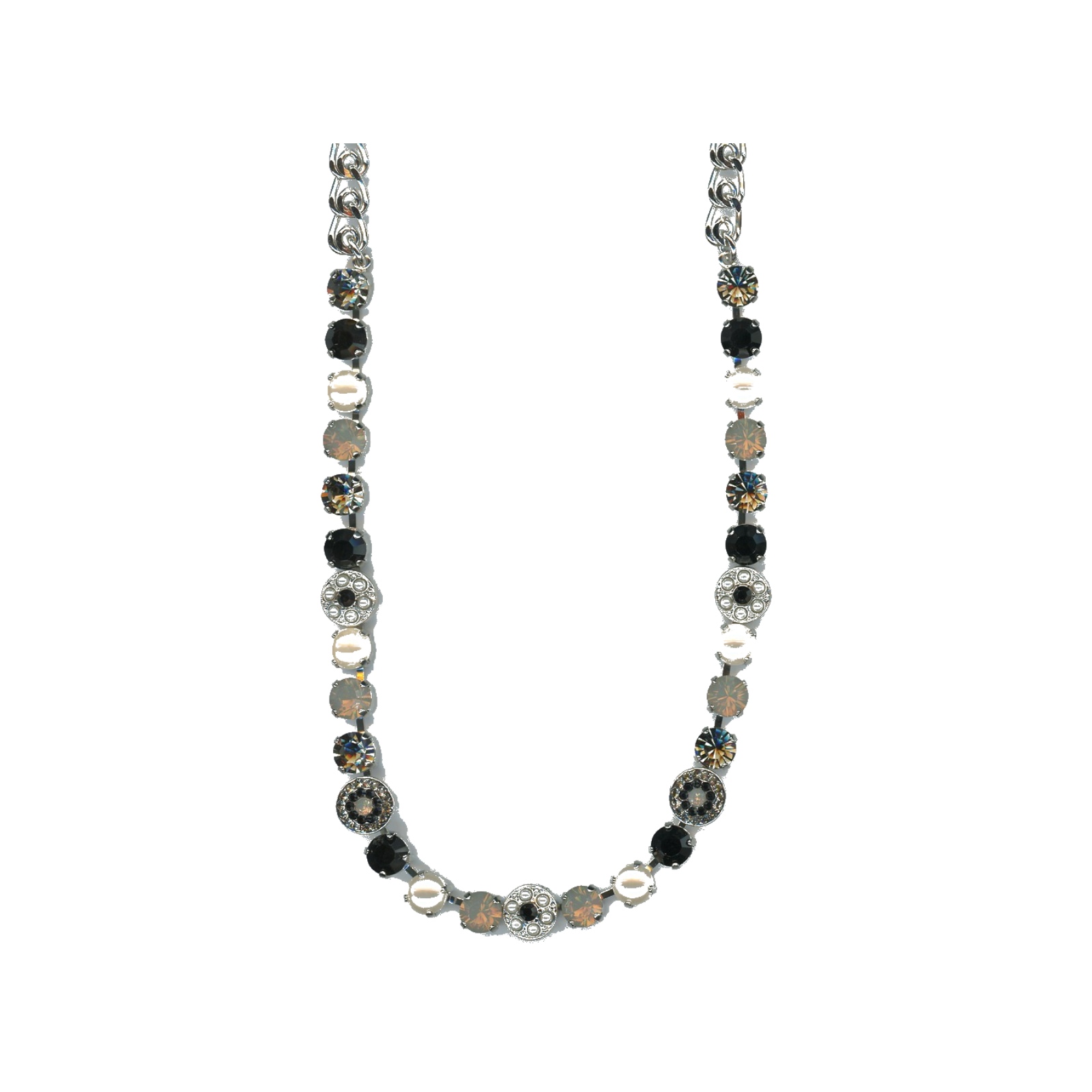 N-3044-1-383-1-SP Necklace By Mariana Woman Exquisite Pearl and Jet Swarovski Crystals - Image 1