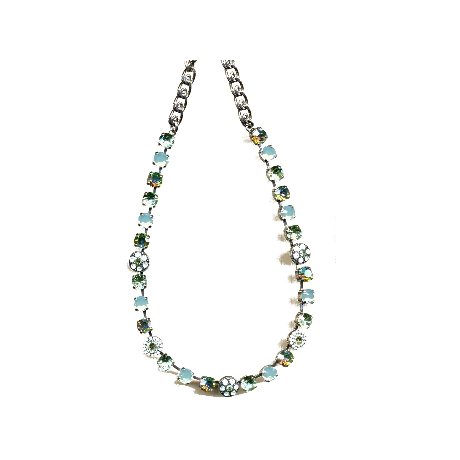 N-3044-1-390-YG Necklace By Mariana Woman Romantic Pacific Opal Swarovski Crystals - Image 1