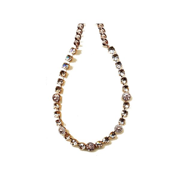 Necklace By Mariana Woman Captivating Silk(Gold Quartz) Swarovski Crystals