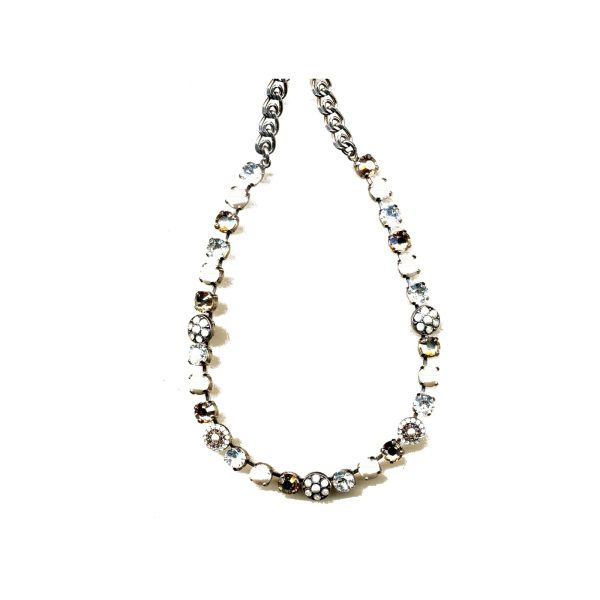 Necklace By Mariana Woman Chic Light Colorado Topaz and Clear Swarovski Crystals