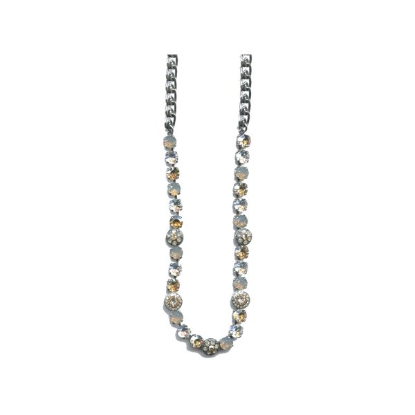 Necklace By Mariana Woman Feminine Pearl and Champagne Swarovski Crystals