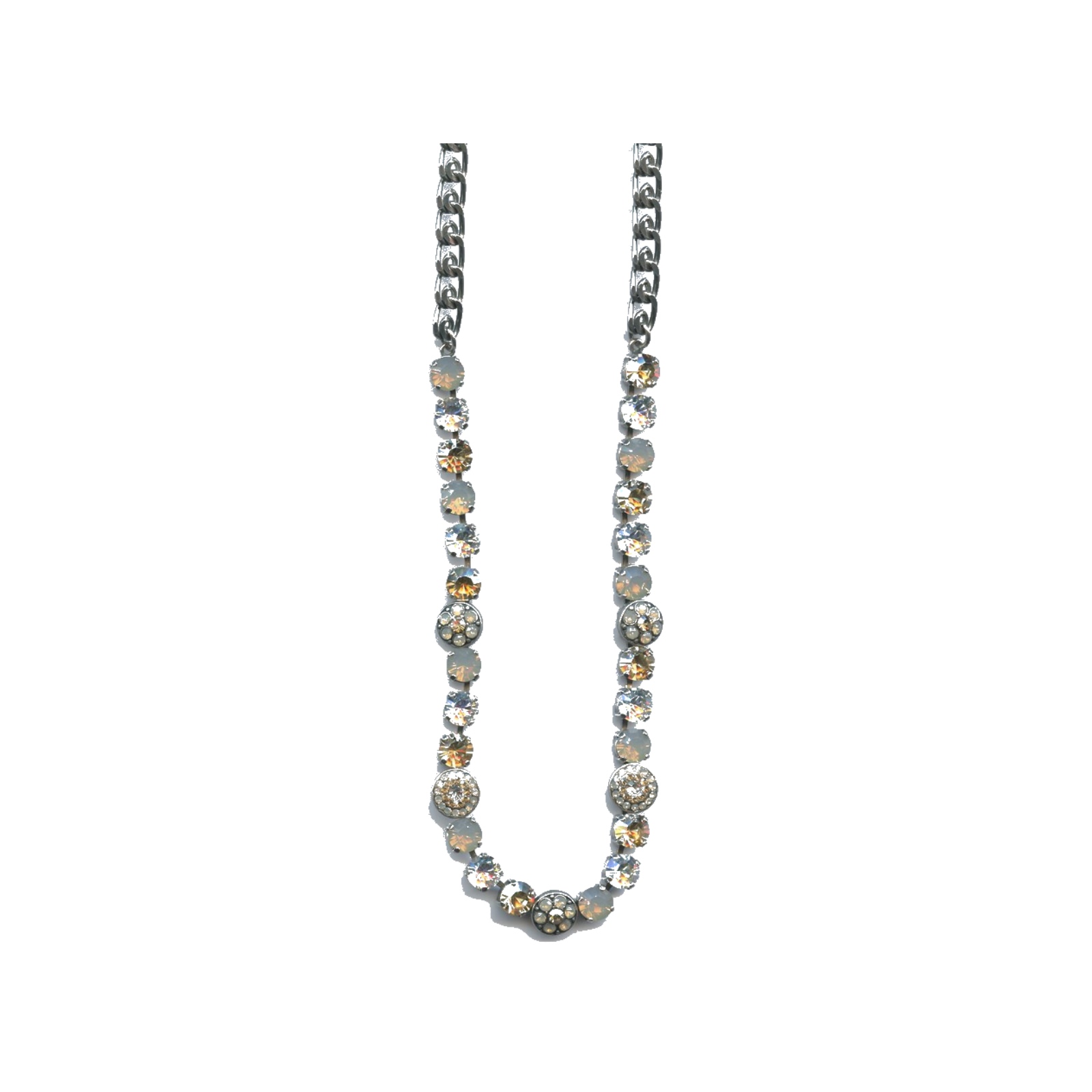 N-3044-1-391100-SP Necklace By Mariana Woman Feminine Pearl and Champagne Swarovski Crystals - Image 1