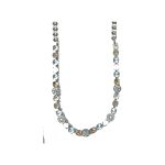 Necklace By Mariana Woman Chic light topaz and Light Azure Swarovski Crystals