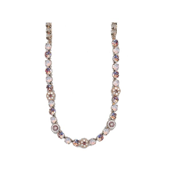 Necklace By Mariana Woman Classic Rose Opal and Lt.Rose Swarovski Crystals