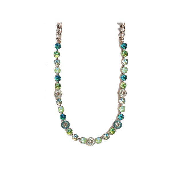Necklace By Mariana Woman Chic Chrysolite Opal and Erinite Swarovski Crystals