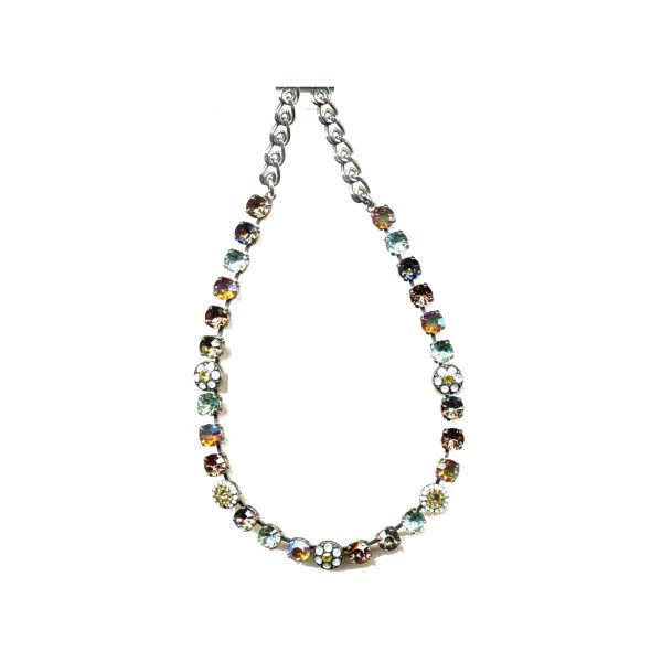 Necklace By Mariana Woman Stylish Pacific Opal and Champagne Swarovski Crystals