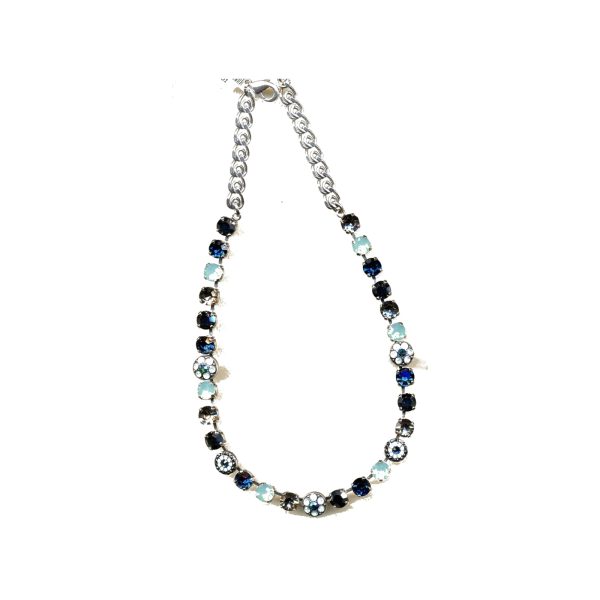 Necklace By Mariana Woman Romantic Teal Blue Colors Swarovski Crystals