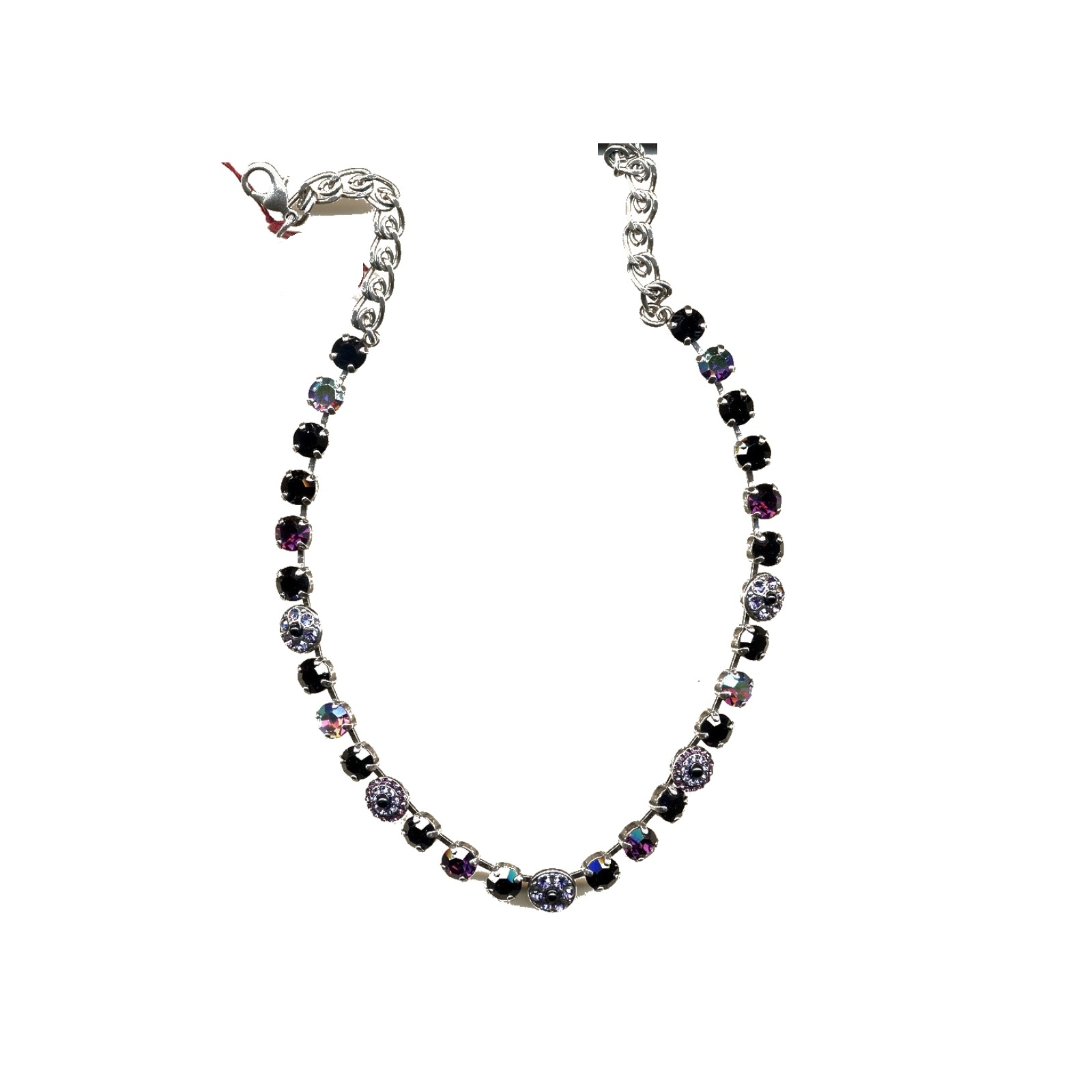 N-3044-1-441-YG Necklace By Mariana Woman Radiant Jet Black and Amethyst Swarovski Crystals - Image 1