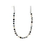 Necklace By Mariana Woman Delicate Black and Navy Blue Swarovski Crystals