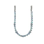 Necklace By Mariana Woman Feminine Aquamarine and Clear Swarovski Crystals