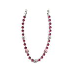 Necklace By Mariana Woman Luminous Ruby and Clear Crystal Swarovski Crystals - Image 2