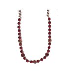 Necklace By Mariana Woman Delicate Ruby and Siam Swarovski Crystals