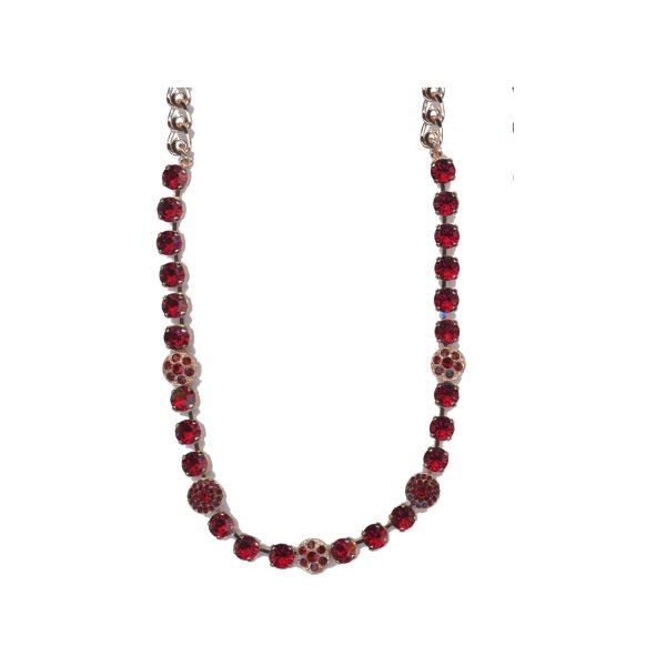 Necklace By Mariana Woman Delicate Ruby and Siam Swarovski Crystals