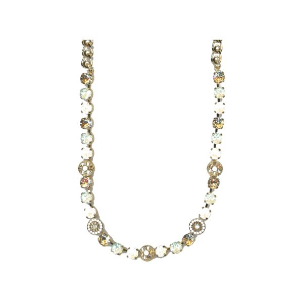Necklace By Mariana Woman Chrysolite Opal and and Golden Swarovski Crystals