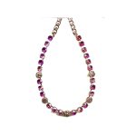 Necklace By Mariana Woman Elegant Indian Pink and Fuchsia Swarovski Crystals - Image 2