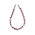 Necklace By Mariana Woman Dazzling Fuchsia and Crystal Clear Swarovski Crystals - Image 2