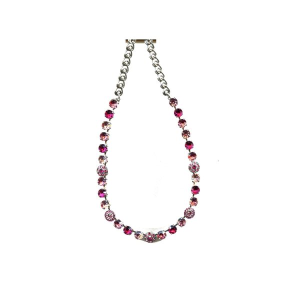 Necklace By Mariana Woman White opal and Crystal Aurora Swarovski Crystals